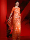 Saree Mall Women's Chiffon Orange Embellished Designer Saree With Blouse Piece-DIANA5301