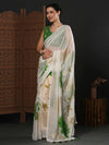 Saree Mall Women's Georgette White Printed Designer Saree With Blouse Piece-DIPIKA101