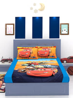 Disney Piston Cups Cars Cotton Double  Bedsheet Set- King Size-DIS-03-174-D