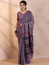 Saree Mall Women's Dola  Violet Printed Designer Saree With Blouse Piece-DOLA200A