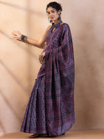 Saree Mall Women's Dola  Mauve Printed Designer Saree With Blouse Piece-DOLA201C