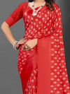 Saree Mall Women's Dola  Red Printed Designer Saree With Blouse Piece-DOLALX05F