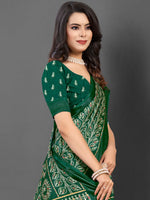 Saree Mall Women's Dola  Green Printed Designer Saree With Blouse Piece-DOLALX06B