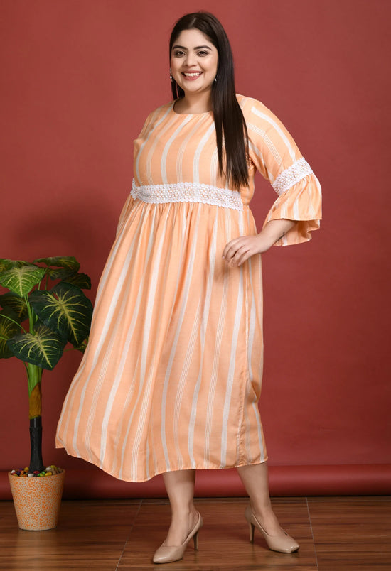 Women Solid Plus Size Peach Jumpsuits & Sets