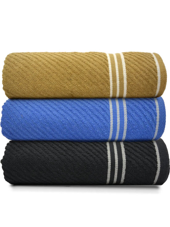 Athom Living Diagonal Stripe Terry Towel Pack of 3-DST-ADG