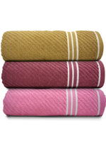 Athom Living Diagonal Stripe Terry Towel Pack of 3-DST-CFG