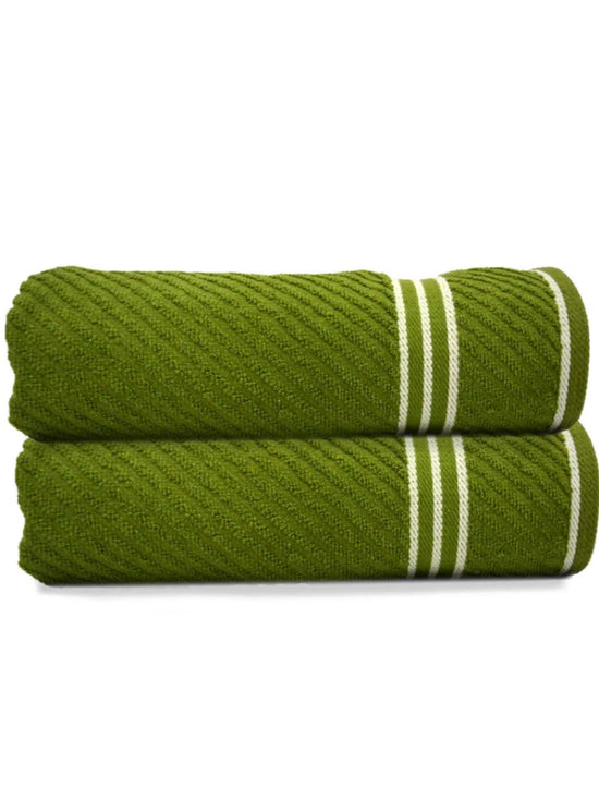 Athom Living Diagonal Stripe Terry Towel Pack of 2-DST-EE