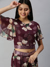 Women Printed Violet Co-Ords Set-DW-1455-Violet