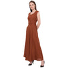 Aawari Rayon Plain Gown For Girls and Women Coffee-AM086-Coffee