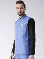 Hangup Men Standard Solid Men's Indian Wear-DarkBlueBasket