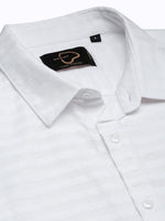 Men Solid White Slim Fit Shirt-Dhivya-2744-White