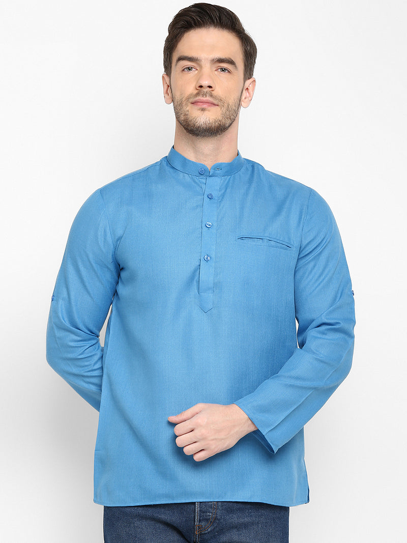 Hangup Men Standard Solid Men's Indian Wear-Dodger_Magic_Bon_ShortKurta