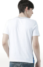 Huetrap White Mens Short Sleeve Graphic Printed Tshirt-HT17MKGRAWHT00556