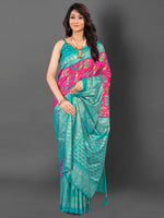 Saree Mall Women's Cotton Blend Pink Printed Designer Saree With Blouse Piece-EAGLE04C