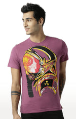 Huetrap Maroon Mens Short Sleeve Graphic Printed Tshirt-HT13MKGRAPLU00304