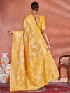 Saree Mall Women's Cotton Yellow Woven Design Designer Saree With Blouse Piece-ETSHA88503