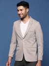 Men Grey Slim Fit Single Breasted Blazer-EX-3003-Grey