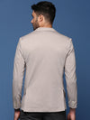 Men Grey Slim Fit Single Breasted Blazer-EX-3003-Grey