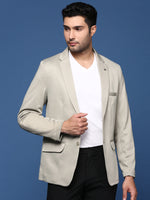 Men Sea Green Slim Fit Single Breasted Blazer-EX-3007-Seagreen