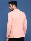 Men Peach Slim Fit Single Breasted Blazer-EX-3011-Peach