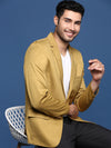 Men Mustard Slim Fit Single Breasted Blazer-EX-3012-Mustard