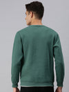 Men Solid Olive Sweatshirt-EX2260-Darkgreen