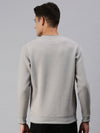 Men Solid Grey Sweatshirt-EX2260-Grey