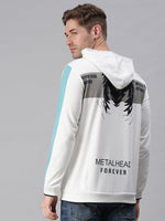 Men Printed White Sweatshirt-EX2520-White