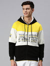 Men Hooded Colourblocked Multi Sweatshirt-EX3134-Whiteblack