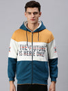 Men Hooded Colourblocked Multi Sweatshirt-EX3134-Whiteblue