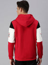 Men Hooded Colourblocked Multi Sweatshirt-EX3134-Whitered