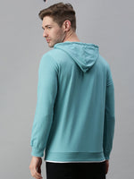 Men Solid Blue Sweatshirt-EX5079-Blue