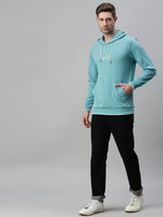 Men Solid Blue Sweatshirt-EX5079-Blue