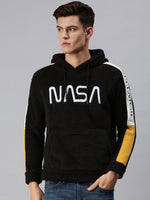 Men Hooded Solid Black Sweatshirt-EX512-Darkgrey