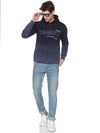 Men Printed Navy Blue Sweatshirt-EX6008-Navy