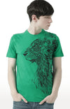 Huetrap Green Mens Short Sleeve Graphic Printed Tshirt-HT17MKGRAGRE00532