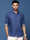 Men Solid Navy Blue Slim Fit Shirt-Eli-2860-Navyblue