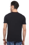 Huetrap Black Mens Short Sleeve Graphic Printed Tshirt-HT16MKGRABLK00432