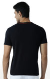 Huetrap Black Mens Short Sleeve Graphic Printed Tshirt-HT15MKGRABLK00056