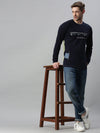 Men Printed Navy Blue Sweatshirt-FC1532-Navy