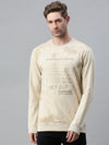 Men Printed Beige Sweatshirt-FC1573-Beige