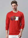 Men Graphic Red Sweatshirt-FC1604-Red