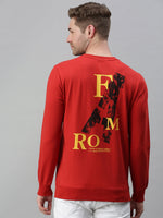 Men Graphic Red Sweatshirt-FC1604-Red