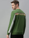 Men Printed Green Sweatshirt-FC1613-Green