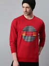 Men Solid Red Sweatshirt-FC1613-Red