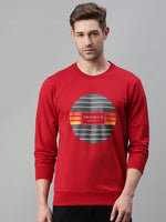 Men Solid Red Sweatshirt-FC1613-Red