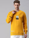 Men Graphic Yellow Sweatshirt-FC1622-Yellow