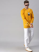 Men Graphic Yellow Sweatshirt-FC1622-Yellow