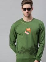 Men Printed Green Sweatshirt-FC1635-Green