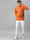 Men Solid Orange Sweatshirt-FC1635-Orange